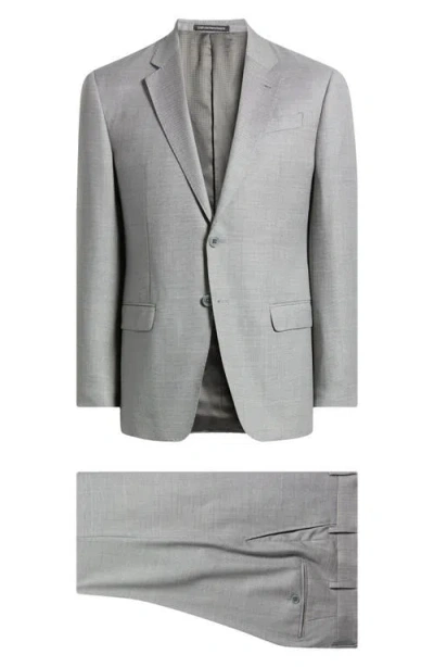Emporio Armani Light Grey Mélange Wool Suit