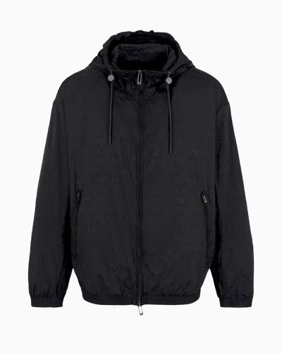 ジャケット・アウター 25ss ESTER JERSEY HOODED BLOUSON Emporio Armani Logo-jacquard Hooded Blouson In Black | ModeSens