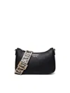 Emporio Armani Structured Black Shoulder Bag With Textured Finish