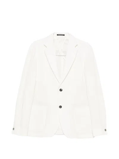 Emporio Armani Line Single-breasted Jacket In White