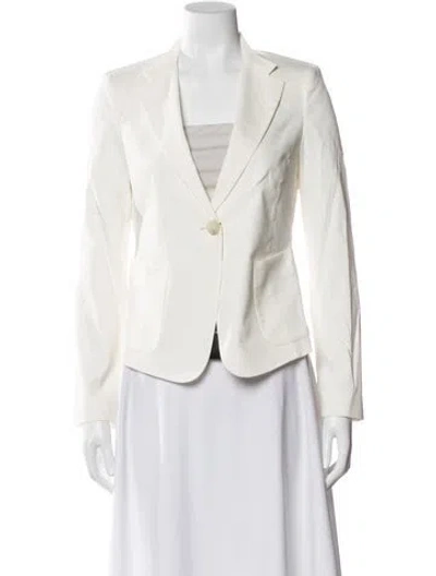 Pre-owned Emporio Armani Linen Blazer In Neutral