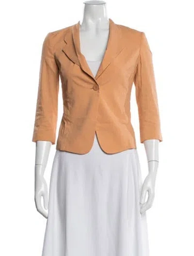 Pre-owned Emporio Armani Linen Blazer In Orange