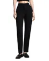 EMPORIO ARMANI LINEN STRAIGHT LEG FLAT FRONT TROUSERS