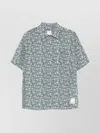 Emporio Armani Linen Blend Shirt All-over Print