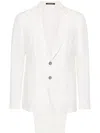 EMPORIO ARMANI LINEN BLEND SINGLE-BREASTED SUIT