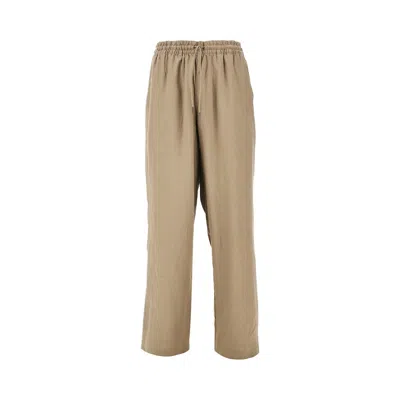 Emporio Armani Linen-blend Swimwear Pants In Brown