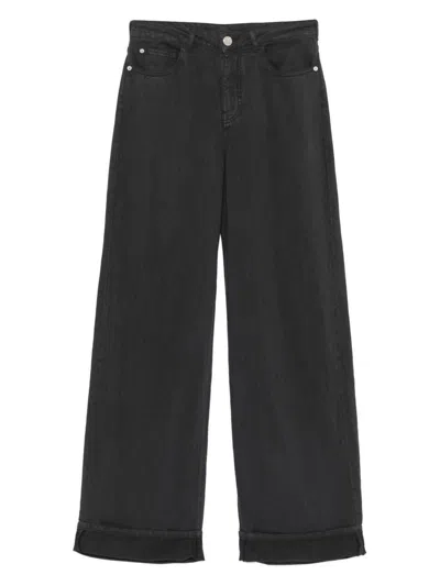 EMPORIO ARMANI EMPORIO ARMANI LINEN BLEND WIDE-LEG JEANS