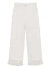 Emporio Armani Linen Blend Wide-leg Jeans