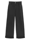 Emporio Armani Linen Blend Wide-leg Jeans