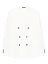 Emporio Armani Double-breasted Blazer Featuring Buttoned Cuffs In White