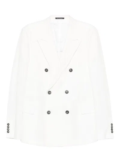 EMPORIO ARMANI EMPORIO ARMANI LINEN DOUBLE-BREASTED JACKET