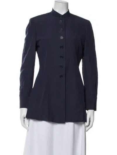 Pre-owned Emporio Armani Linen Jacket In Blue