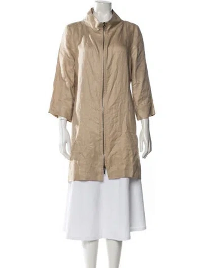 Pre-owned Emporio Armani Linen Jacket In Neutral
