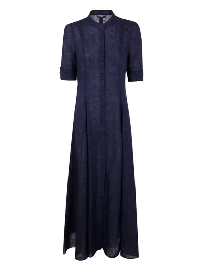 EMPORIO ARMANI LINEN MIDI DRESS
