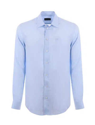 Emporio Armani Camisa - Azul Claro In Clear Blue