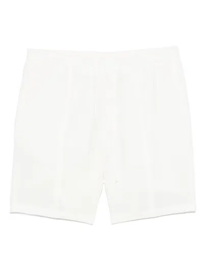 Emporio Armani Linen Shorts In White