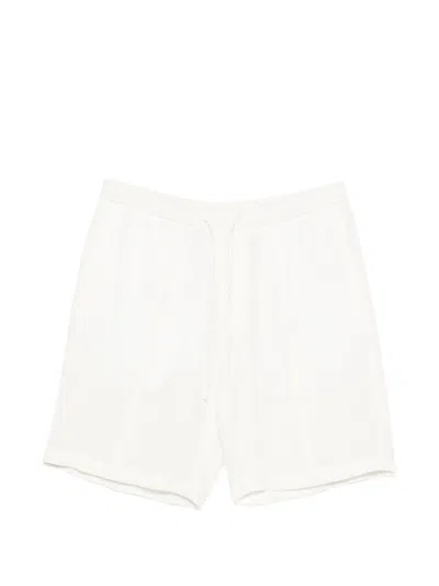 Emporio Armani Linen Shorts In White