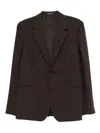 Emporio Armani Linen Single-breasted Jacket In Multi