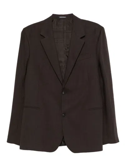 EMPORIO ARMANI EMPORIO ARMANI LINEN SINGLE-BREASTED JACKET