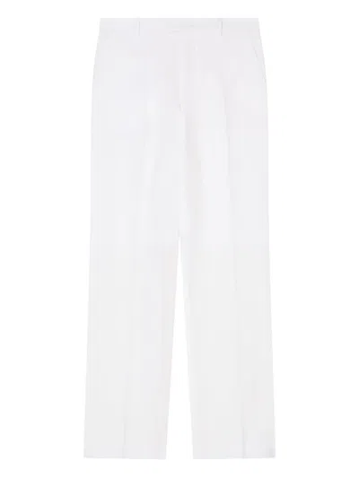 Emporio Armani Linen Trousers In White