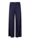 Emporio Armani Woman Pants Midnight Blue Size 27 Linen In Blue
