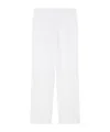 Emporio Armani Linen Trousers With Pleated Front And Side Pockets In White