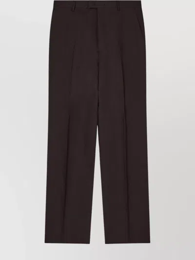 EMPORIO ARMANI LINEN TROUSERS WITH PLEATED FRONT AND SIDE POCKETS