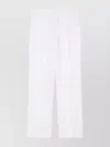 Emporio Armani Linen Trousers With Pleated Front And Side Pockets In White