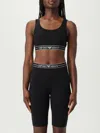 Emporio Armani Asv Organic-cotton Biker Shorts With Logo Waistband In Black