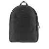Emporio Armani Ll-over Eagle Embossed Leather Backpack