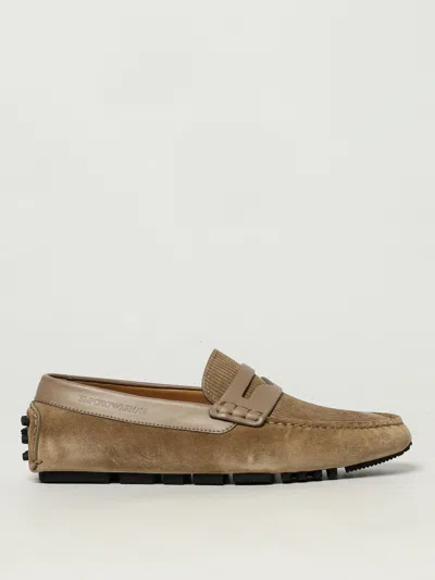 Emporio Armani Mocassini  Uomo Colore Beige In Brown