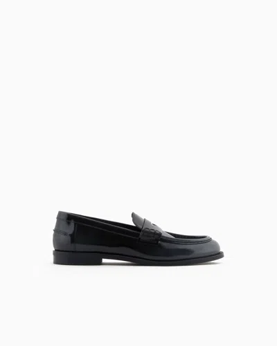 Emporio Armani Loafers In Gray