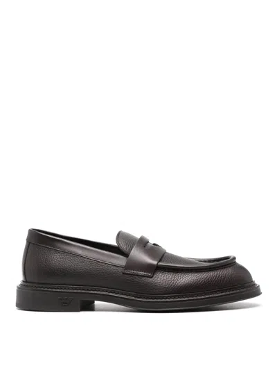 Emporio Armani Loafers In Marrón