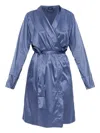 Emporio Armani Log-sleeves Wrap Robe In Blue