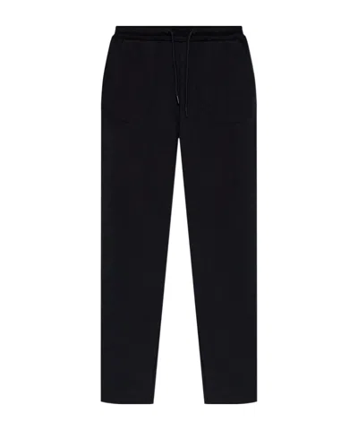 Emporio Armani Logo-appliqué Track Pants In Black
