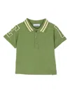 Emporio Armani Logo-appliqué Cotton Polo Shirt In Green