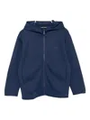 Emporio Armani Logo-appliqué Hoodie In Blue