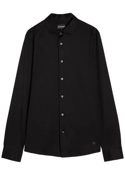 EMPORIO ARMANI EMPORIO ARMANI LOGO-APPLIQUÉ JERSEY SHIRT