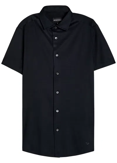 EMPORIO ARMANI EMPORIO ARMANI LOGO-APPLIQUÉ JERSEY SHIRT