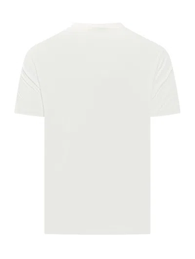 Emporio Armani Logo Appliqué Modal T-shirt In Off White