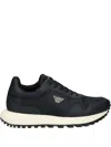 Emporio Armani Logo-appliqué Panelled Sneakers In Blue
