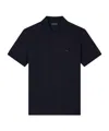 Emporio Armani Logo-embroidered Cotton Polo Shirt In Blue