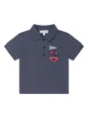Emporio Armani Logo-appliqué Polo Shirt In Blue