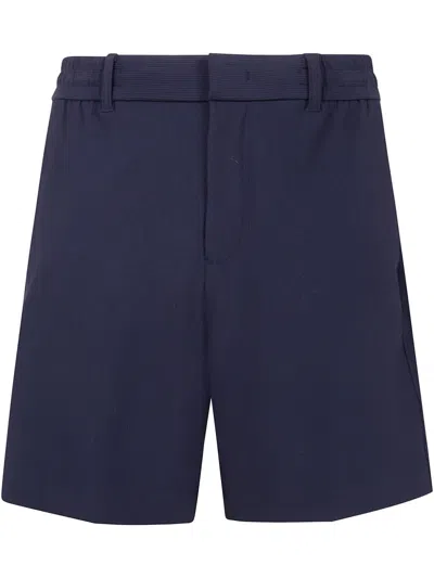 Emporio Armani Logo-appliqué Shorts In 蓝色