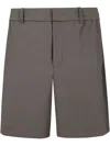 Emporio Armani Tailored Bermuda Shorts With Ribbed Detailing In 褐色