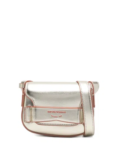 Emporio Armani Kids' Logo-appliqué Shoulder Bag In Neutral