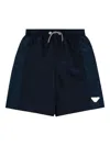 Emporio Armani Logo-appliqué Swim Shorts In Black