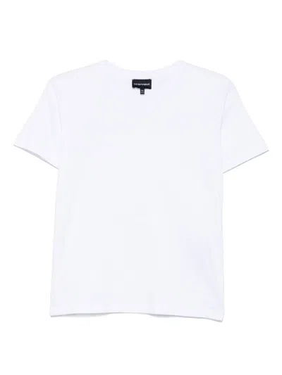 Emporio Armani Kids' Logo-appliqué T-shirt In White