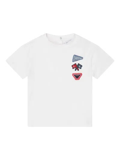 Emporio Armani Baby Boys Applique T-shirt In White