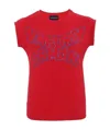 Emporio Armani Logo Arc Printed T-shirt With Round Neck In Red